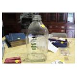 GLASS SUNRISE DAIRY MILK BOTTLE