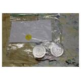 PAIR OF 1OZ SILVER ROUNDSK