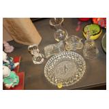 GLASSWARE, BELL, PLATE, ETC.