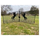 PAIR OF UNUSED 10 FT EACH METAL ENTRANCE GATES