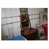 VINTAGE DRESSER & MIRROR, 31X20X69