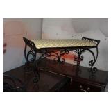 PADDED METAL BENCH,