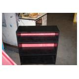 BLACK BOOKCASE, 30X12X31
