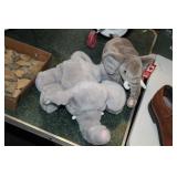 2 STUFFED ELEPHANTS