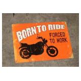 MOTORCYCLE METAL SIGN