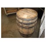 WOODEN JACK DANIELS BARREL, 35" TALL