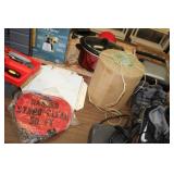 ROLL OF TWINE & DANGER SIGNS