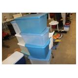 4 TOTES WITH LIDS