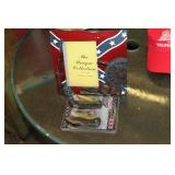 CONFEDERATE FRAME & 2 POCKET KNIVES