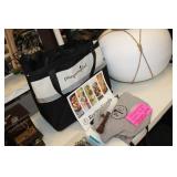 PAMPERED CHEF TOTE,APRON & CHOCOLATE PRESS