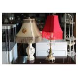 PR OF ORNATE VINTAGE LAMPS