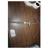 METAL ORNATE SWORD - 14"