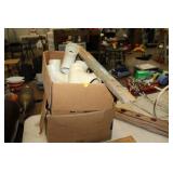BOX OF 3.5" PLUMBING FIXTURES & CARPET TRIM PCS