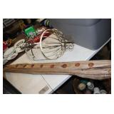 4 FT 8 CANDLE HOLDER & HANGING METAL FLOWER HOLDER