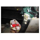 OVERSIZED FOLDING ARM CHAIR & BAG OF YARN