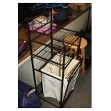 METAL SHELF WITH CLOTHES HAMPER