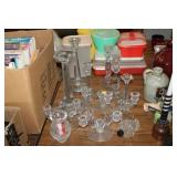 LOT OF VARIOUS GLASS CANDLE HOLDERS