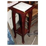 13X13X32" MARBLE TOP PLANT STAND