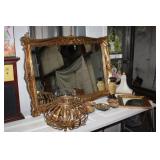 LARGE MIRROR AND VARIOUS DECOR PIECES