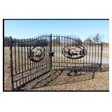 SET OF 2 UNUSED 10 FT EACH METAL ENTRANCE GATES