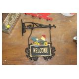 CAST IRON WELCOME SIGN