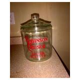 ROBINSON CRUSOE GLASS STORE COUNTER JAR
