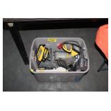 TUB OF VARIOUS WORK LIGHTS, ETC