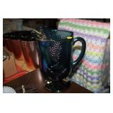 10.5" TALL CARNIVAL GLASS PITCHER