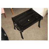 IRON & WOOD PATIO SIDE TABLE