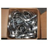 BOX OF HOSE FLEX CLAMPS (APPROX 5 IN DIAMETER)