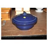 FEISTA BOWL WITH LID  BOWL HAS CRACK