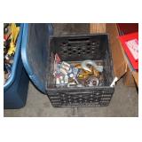 MILK CRATE OF LARGE HOOKS