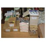 BOXES OF PULLEY SWIVELS, HOOKS, ETC