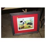 FRAMED COUSIN KITTY PRINT 20X23