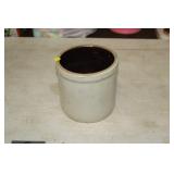 CROCK 8 INCHES TALL HAS HAIRLINE CRACK