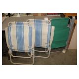 3 FOLDING OUTDOOR CHAIRS