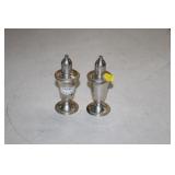 SET OF STERLING SALT AND PEPPER SHAKERS 4 1/2 TALL