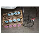 2 BASKETS & 2 TIER SERVING RACK