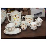 SEVERAL PIECES HALLS JEWEL T , PITCHERS,  CUPS, EC