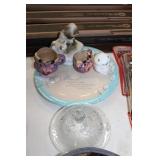 IRIS BUTTER DISH & VARIOUS DECOR