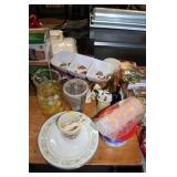 LOT OF MISC PLATES, DECOR PITCHER