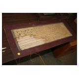 FRAMED 13 X 31 VINTAGE FLAG ART