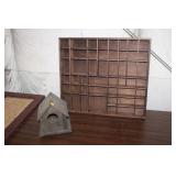 BIRDHOUSE AND 18 X 20 MINIATURE DISPLAY CASE