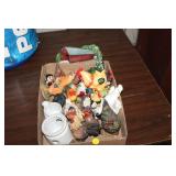 BOX OF VARIOUS CHICKEN DECOR