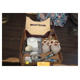 BOX OF MISC DECOR SMALL PURSE, ETC