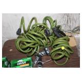 GARDEN HOSE AND 2 NOZZLES