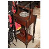 VINTAGE WOODEN SMOKESTAND 9X12X30 IN TALL