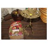 BRASS STAND 8 INCH TALL WITH POTPOURRI