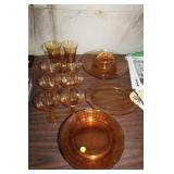 AMBER PLATES AND STEMS