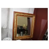 ANTIQUE FRAMED MIRROR 24X27